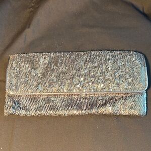 Elegant Silver Sequin Expressions of NYC clutch.